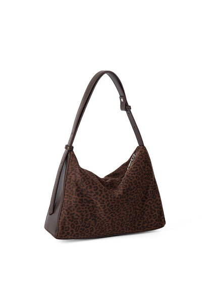 Leopard Print Autumn Winter Small Hobo Bag - Fashionable Large Capacity Shoulder Bag for Women -dropshippingabc.com