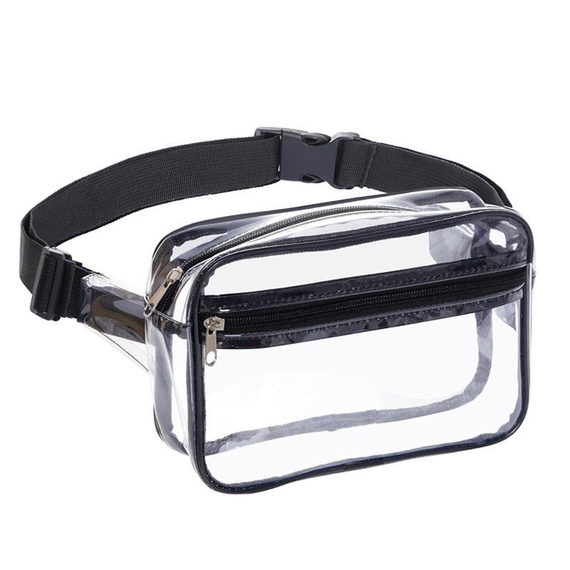 PVC Transparent Belt Bag – Adjustable Shoulder Strap Crossbody Fanny Pack for Sports & Travel – Waterproof Chest Purse with Stylish Design -dropshippingabc.com