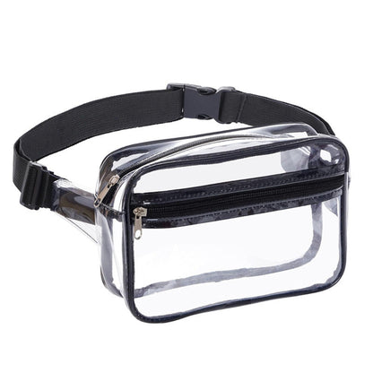 PVC Transparent Belt Bag – Adjustable Shoulder Strap Crossbody Fanny Pack for Sports & Travel – Waterproof Chest Purse with Stylish Design -dropshippingabc.com