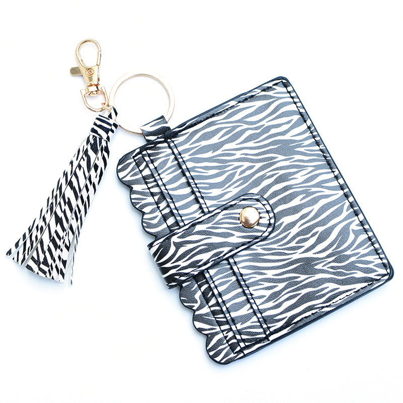 Women's Keychain Card Holder - Printed Front Pocket Wallet for Credit Cards & ID -dropshippingabc.com