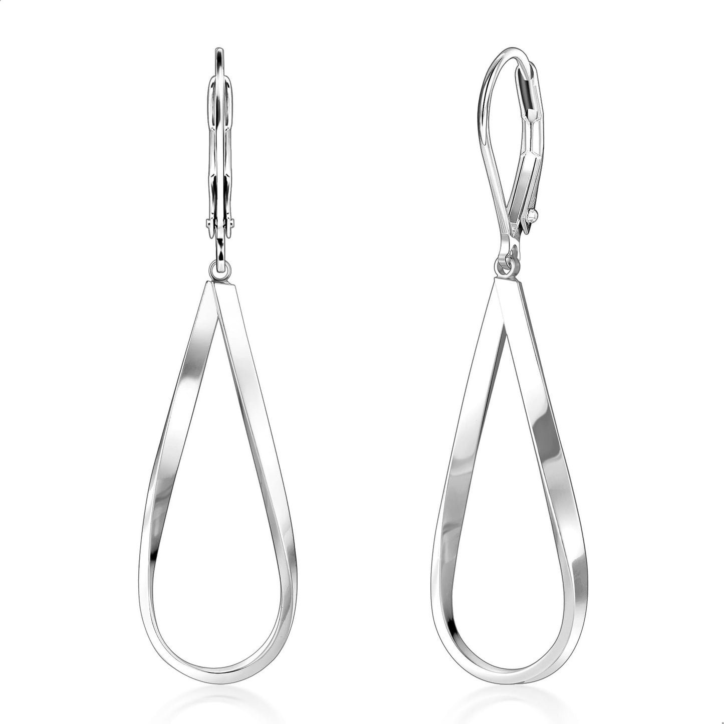 Gold  Earrings for Women Hypoallergenic Leverback Drop Dangle Earrings Trendy 14K Gold Plated Twisted Spiral Teardrop Rhombus Heart Dangle Earring for Women Dainty Fashion Jewelry Gifts -dropshippingabc.com