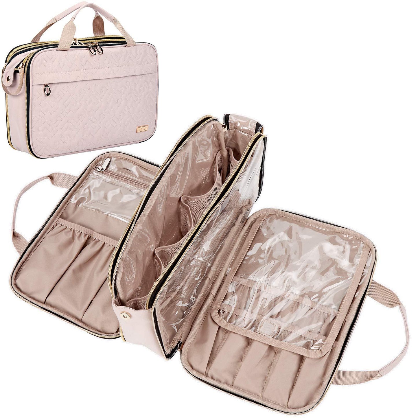 Travel Makeup Bag Organizer - Large Wash Bag & Cosmetic Storage Kit for Women -dropshippingabc.com