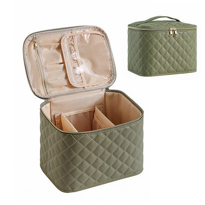 Large Capacity Travel Makeup Bag - Waterproof Cosmetic Organizer with Multi-Functional Partitions -dropshippingabc.com