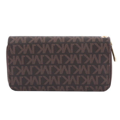 Saffiano Long Zip Around Wallet with Wrist Strap - Large Capacity Continental Clutch for Women & Men -dropshippingabc.com