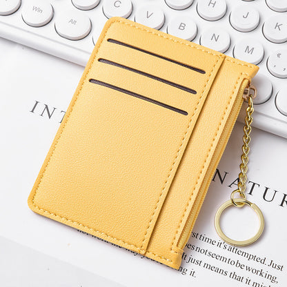 Ultra-thin new card bag for women, small and simple multi-card zipper change bag, large-capacity ID card holder, card holder. -dropshippingabc.com
