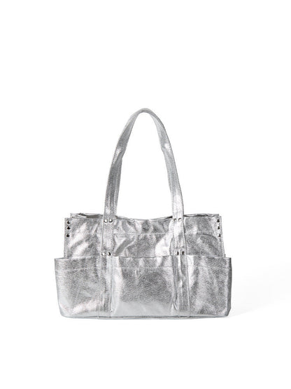 Stylish Metallic Hobo Tote Purse - Summer Design Large Capacity Multi-Compartment Shoulder Bag for Women -dropshippingabc.com