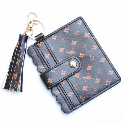 Women's Keychain Card Holder - Printed Front Pocket Wallet for Credit Cards & ID -dropshippingabc.com
