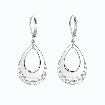 Brass real gold electroplating niche light luxury karst pleated earrings women's earrings -dropshippingabc.com