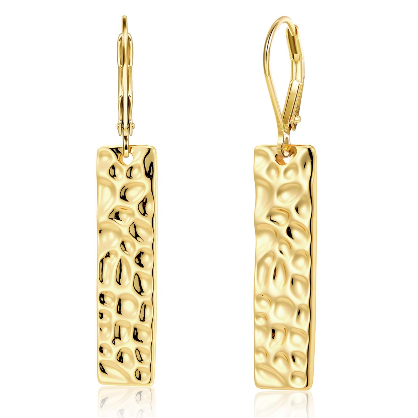 Brass real gold electroplating niche light luxury karst pleated earrings women's earrings -dropshippingabc.com
