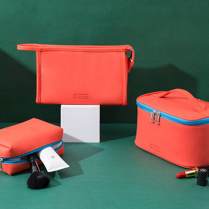 3-Piece Large Capacity Makeup Bags Set - Waterproof PU Cosmetic Organizer for Gym, College, Travel -dropshippingabc.com