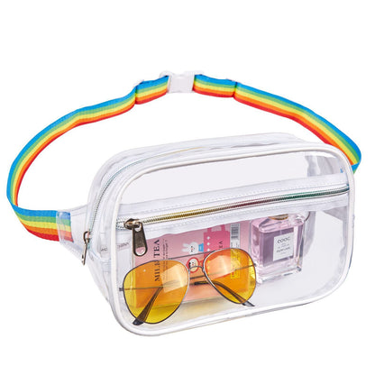 PVC Transparent Belt Bag – Adjustable Shoulder Strap Crossbody Fanny Pack for Sports & Travel – Waterproof Chest Purse with Stylish Design -dropshippingabc.com