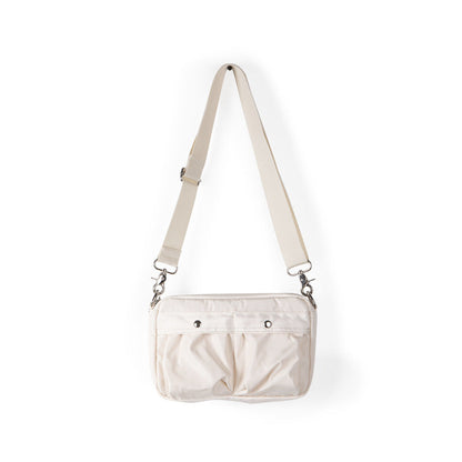 Women's Pleated Nylon Crossbody Bag - Small Square Shoulder Purse with Front Pockets -dropshippingabc.com