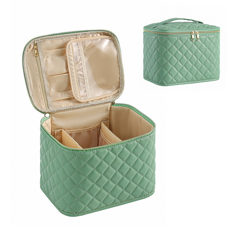 Large Capacity Travel Makeup Bag - Waterproof Cosmetic Organizer with Multi-Functional Partitions -dropshippingabc.com