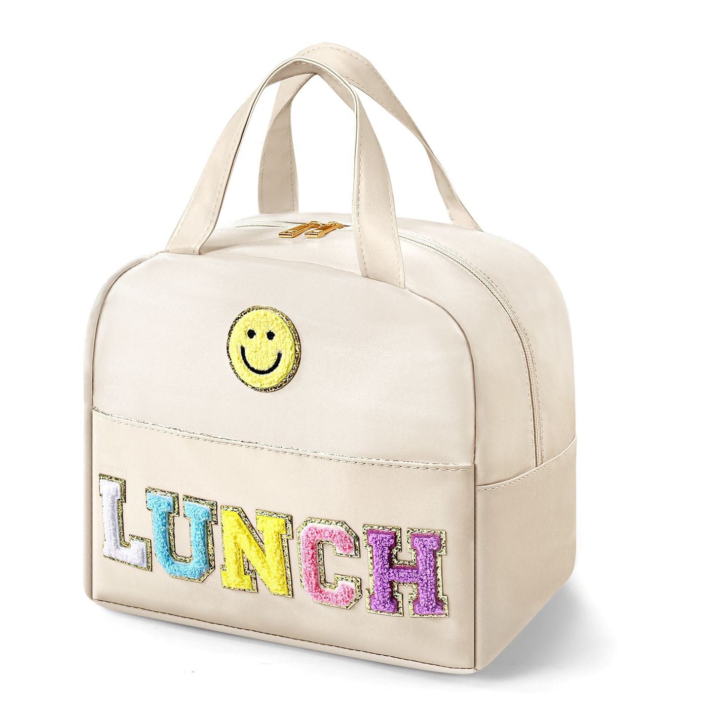 Embroidered Bento Bag - Student Lunch Box Handbag with Fresh-Keeping Large Capacity Thickened Ice Compartment -dropshippingabc.com