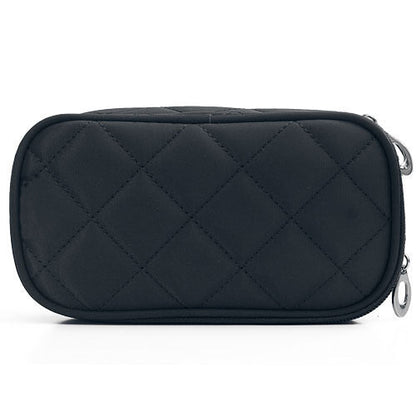 Geometric Rhombus Nylon Cosmetic Bag - Waterproof Makeup Organizer with Compartments for College, Dorm, Camp, Gym -dropshippingabc.com