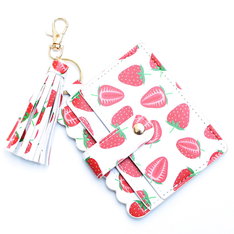 Women's Keychain Card Holder - Printed Front Pocket Wallet for Credit Cards & ID -dropshippingabc.com