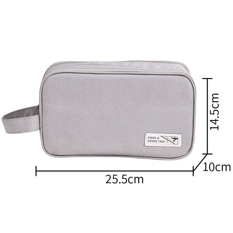 Men's 3-Layer Toilet Bag for Business Trip - Small Compact Cosmetic Organizer with Dry Wet Separation -dropshippingabc.com