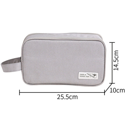 Men's 3-Layer Toilet Bag for Business Trip - Small Compact Cosmetic Organizer with Dry Wet Separation -dropshippingabc.com