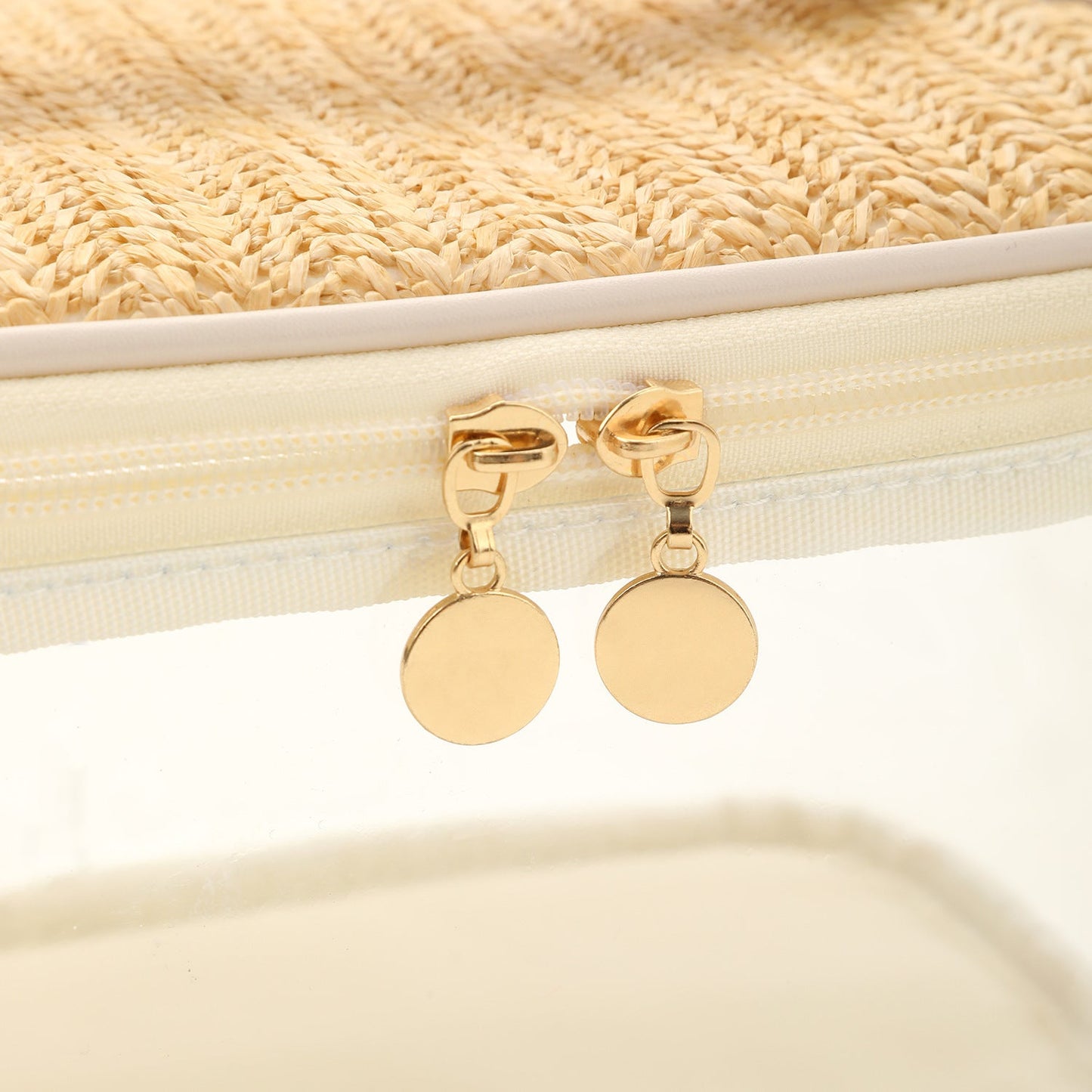 PVC Straw Makeup Bag for Women - Large Capacity Lightweight Travel Toiletry & Cosmetic Organizer -dropshippingabc.com