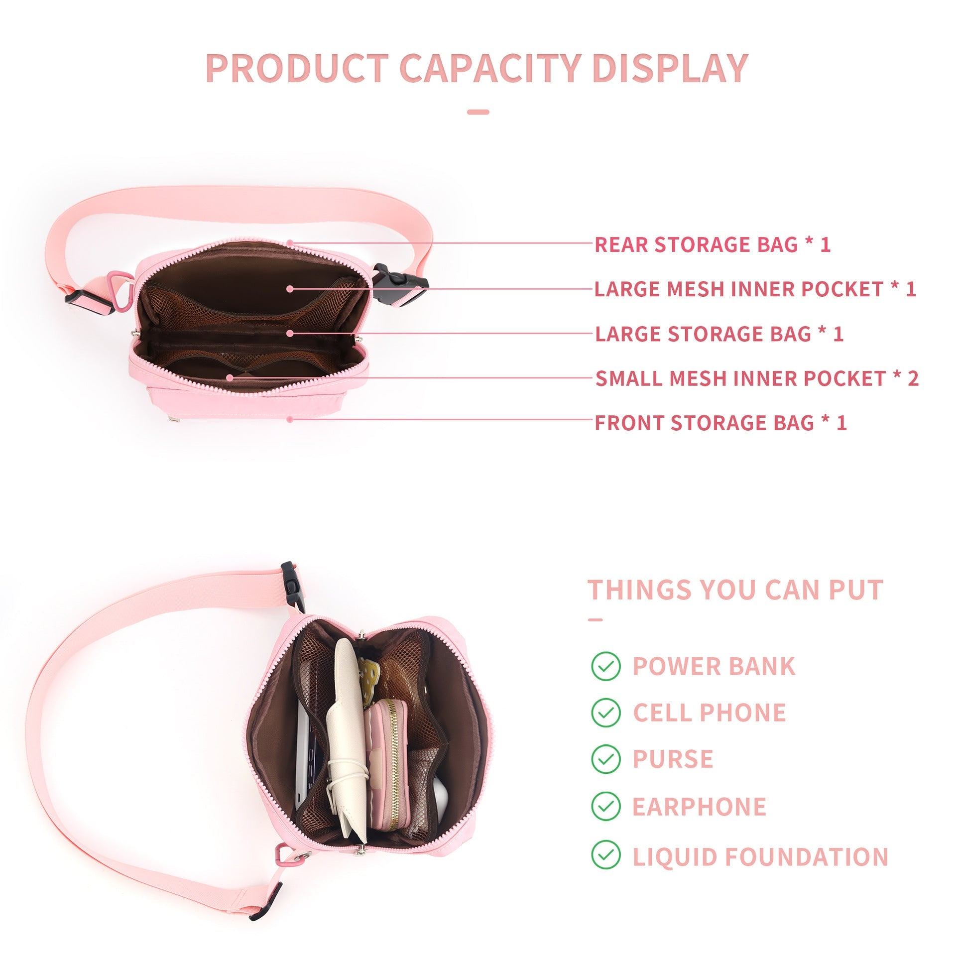 Nylon Chest Bag – Outdoor Sports Running Fanny Pack & Crossbody Belt Purse for Men & Women – Lightweight, Durable, and Stylish -dropshippingabc.com