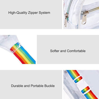 PVC Transparent Belt Bag – Adjustable Shoulder Strap Crossbody Fanny Pack for Sports & Travel – Waterproof Chest Purse with Stylish Design -dropshippingabc.com