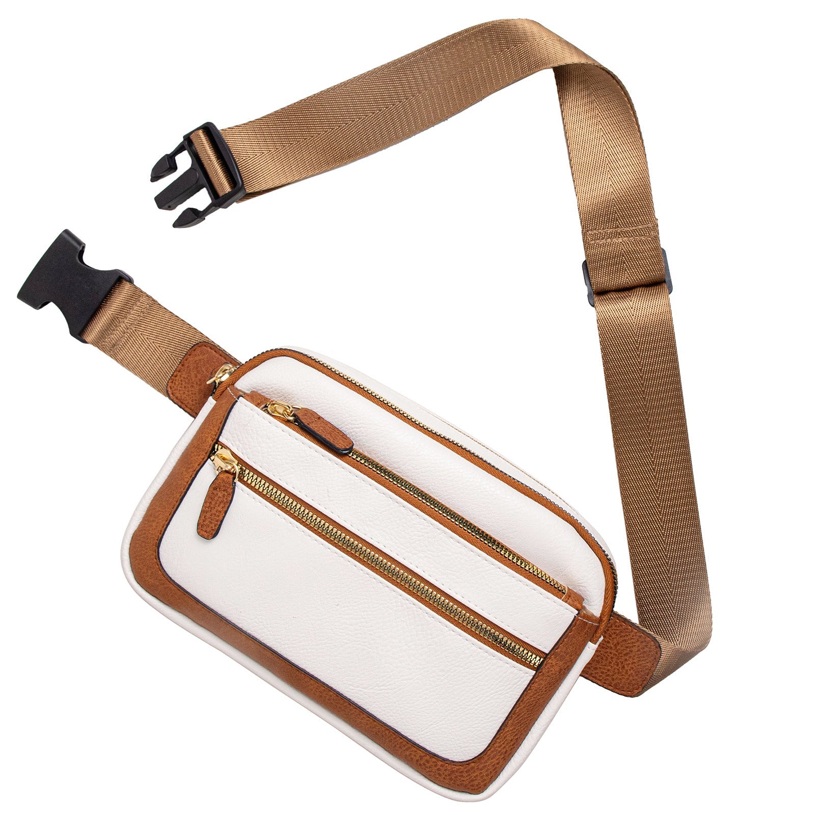 Multifunctional Fashion Fanny Pack – Adjustable Shoulder Strap Travel Breast Bag in Vegan Leather, Ideal Chest Purse for Holiday Sports and Running, Stylish Crossbody Waist Bag for Women -dropshippingabc.com