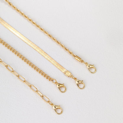 5-in-1 Layered Gold Necklace Set - Tarnish-Free 14k Gold Plated Chunky Chain Stack for Women -dropshippingabc.com