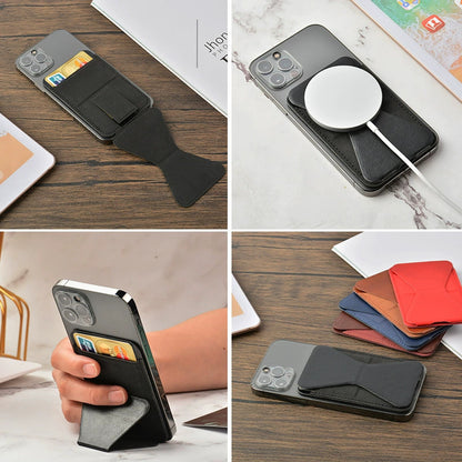 Magnetic Wallet Stand Compatible with iPhone 17/16/15/14/13/12 Series, Angle Adjustment & Magsafe Compatible  Phone Stand -dropshippingabc.com