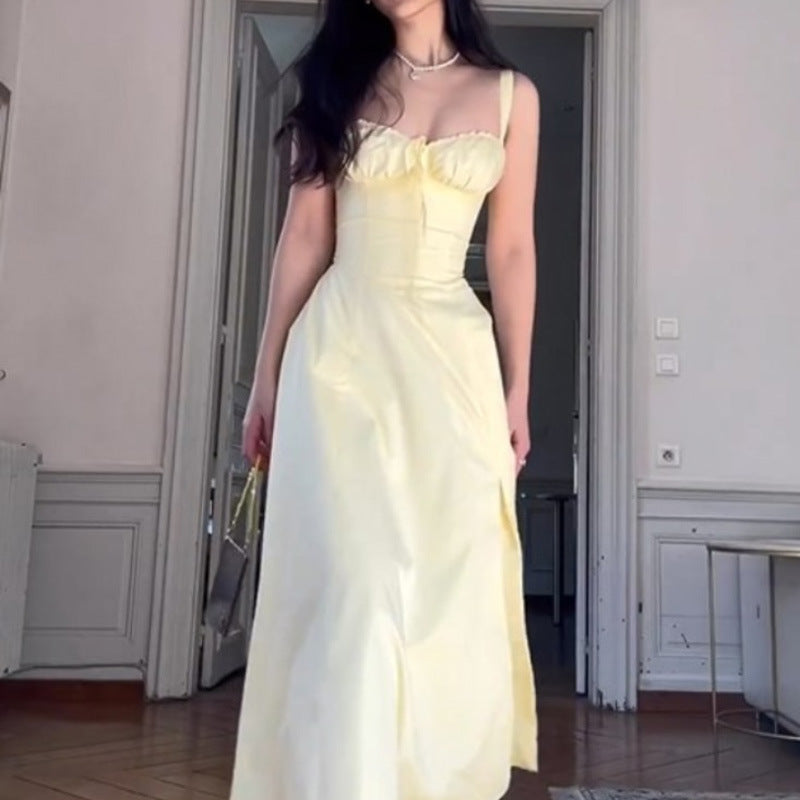 Floral Square Neck Sexy Split Swing Spring Dress Off Shoulder Flower Print Sexy Dress -dropshippingabc.com