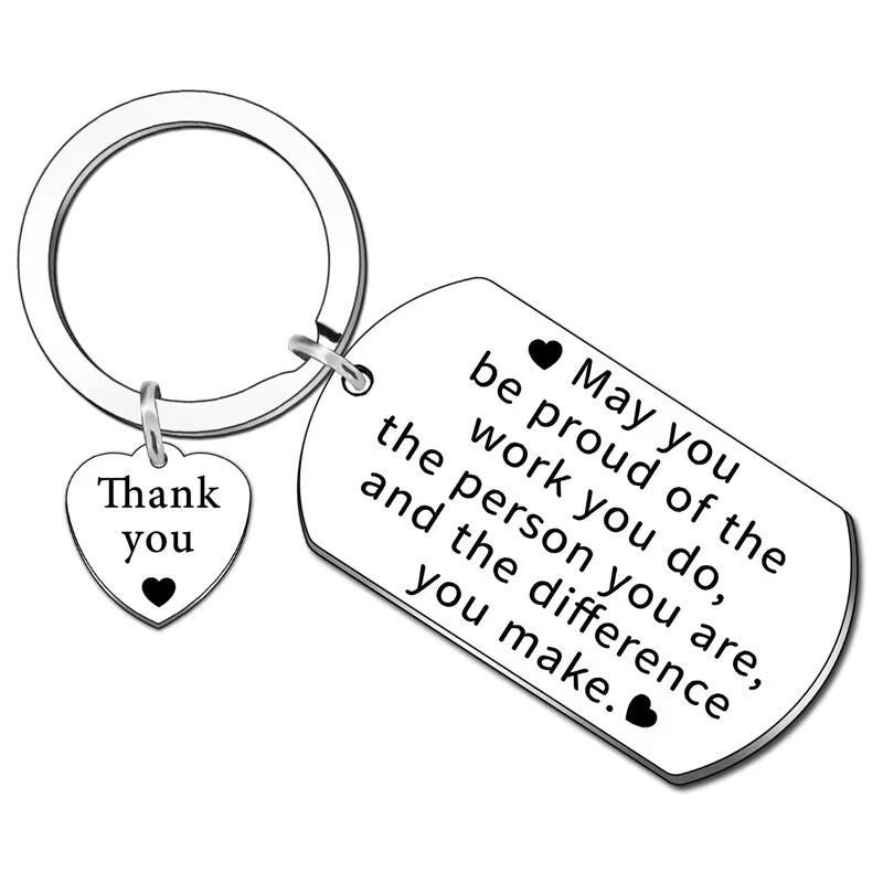 Stainless Steel Keychain Thanksgiving Inspirational Gifts for Family, Friends and Colleagues -dropshippingabc.com