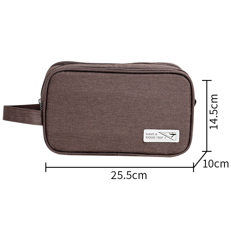 Men's 3-Layer Toilet Bag for Business Trip - Small Compact Cosmetic Organizer with Dry Wet Separation -dropshippingabc.com