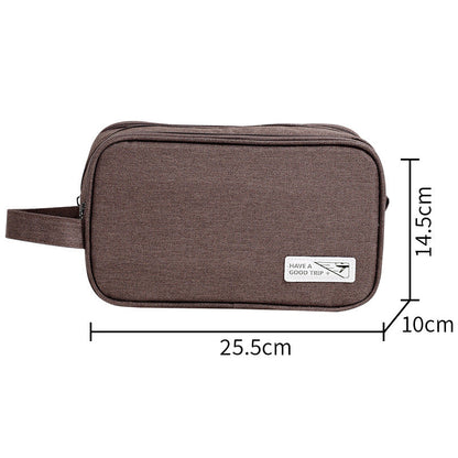 Men's 3-Layer Toilet Bag for Business Trip - Small Compact Cosmetic Organizer with Dry Wet Separation -dropshippingabc.com
