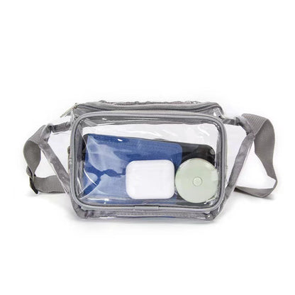 PVC transparent bag waterproof fanny pack Storage Bag for Portable Travel & Sports | Durable Fanny Pack with Clear Design for Secure and Easy Access -dropshippingabc.com