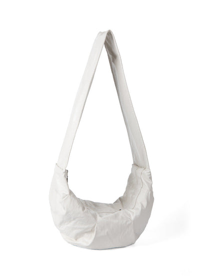 Soft Leather Croissant Bag for Women - Slouch Purse with Adjustable Crossbody Shoulder Strap, Simple Versatile Small Shoulder Bag -dropshippingabc.com