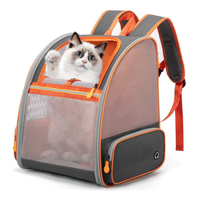 Stylish Pet Backpack Carrier - Premium Portable Cat Backpack with Breathable Mesh, Perfect for Hiking & Everyday Adventures -dropshippingabc.com