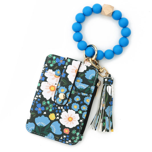 ID bag, silicone bracelet, floral folded edge card bag, TK printed leather wallet, keychain. -dropshippingabc.com