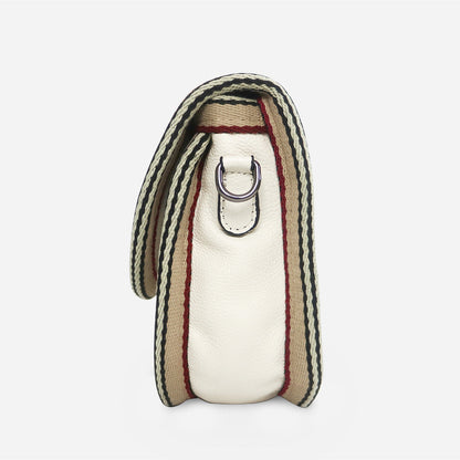 Genuine Leather Small Crossbody Bag - Square Flap Satchel for Women -dropshippingabc.com