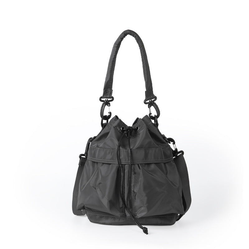 Oxford Cloth Pleated Shoulder Bag - Women's Large Capacity Bucket Hobo Bag for Leisure & Commute -dropshippingabc.com