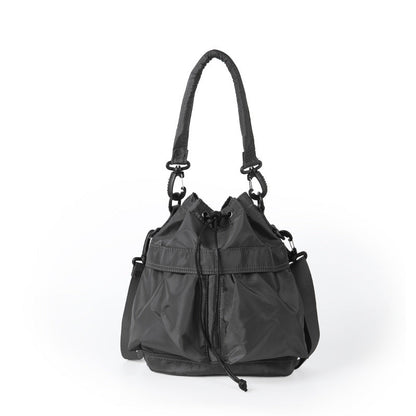 Oxford Cloth Pleated Shoulder Bag - Women's Large Capacity Bucket Hobo Bag for Leisure & Commute -dropshippingabc.com