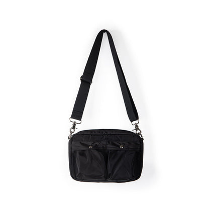 Women's Pleated Nylon Crossbody Bag - Small Square Shoulder Purse with Front Pockets -dropshippingabc.com