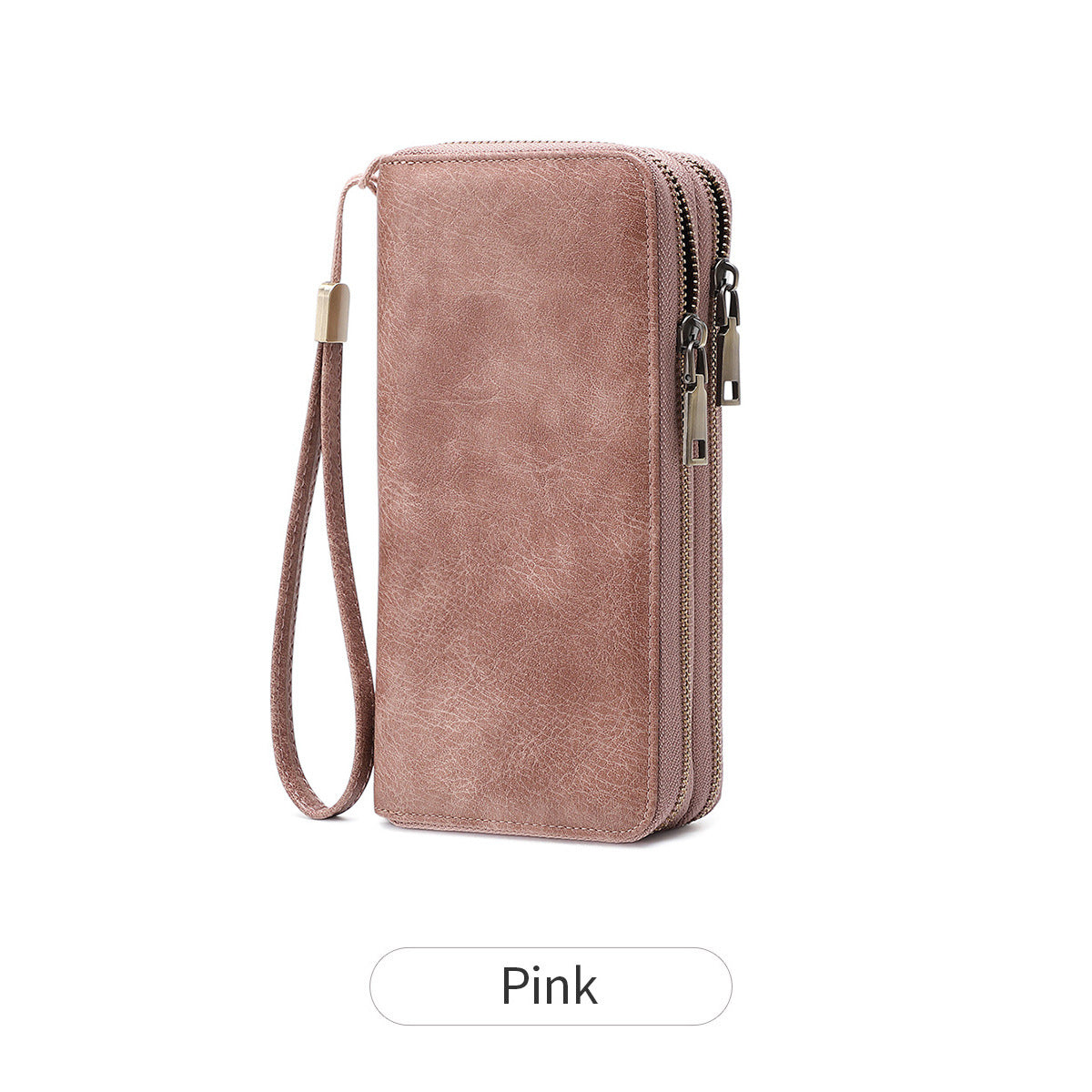 RFID anti-theft brush, women's long wallet, retro cow pattern organ card bag, large capacity clutch bag. -dropshippingabc.com