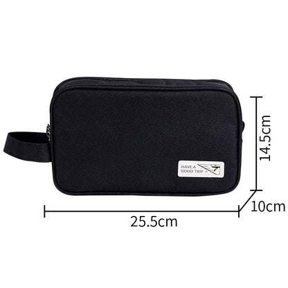 Men's 3-Layer Toilet Bag for Business Trip - Small Compact Cosmetic Organizer with Dry Wet Separation -dropshippingabc.com