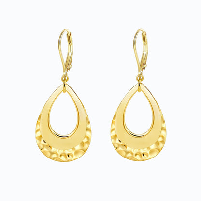 Brass real gold electroplating niche light luxury karst pleated earrings women's earrings -dropshippingabc.com