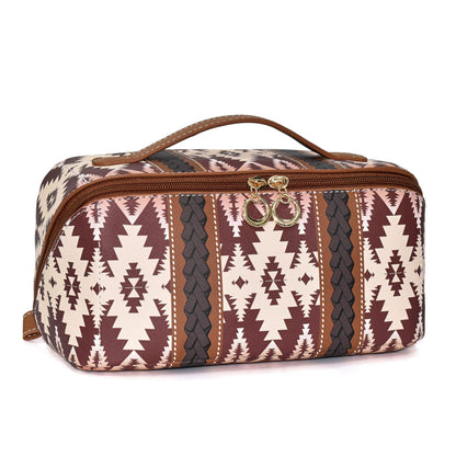 Bohemian Cloud Pillow Cosmetic Bag - Large Capacity PU Travel Makeup Organizer & Toilet Case -dropshippingabc.com
