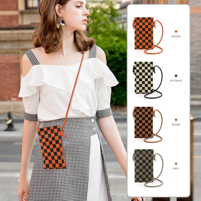 Vegan Leather Phone Crossbody Bag - Mini Mobile Phone Holder Pouch -dropshippingabc.com