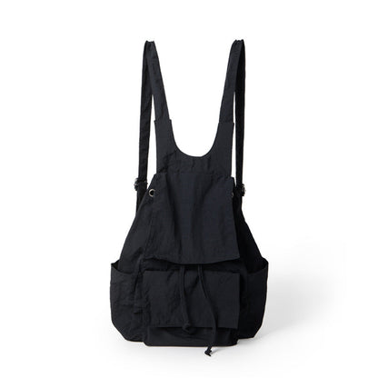 Lightweight Nylon Backpack Purse for Women - Pleated Large Capacity Multi-Pocket Daypack in Beige -dropshippingabc.com