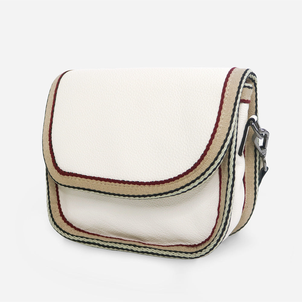 Genuine Leather Small Crossbody Bag - Square Flap Satchel for Women -dropshippingabc.com