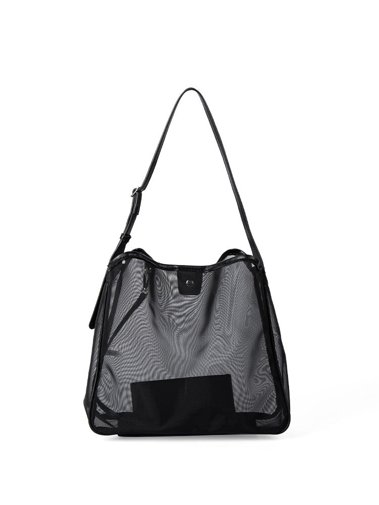 Lightweight Mesh Commuter Hobo Tote Bag - Large Capacity Stylish & Versatile Shoulder Bag -dropshippingabc.com