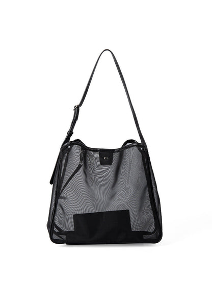 Lightweight Mesh Commuter Hobo Tote Bag - Large Capacity Stylish & Versatile Shoulder Bag -dropshippingabc.com