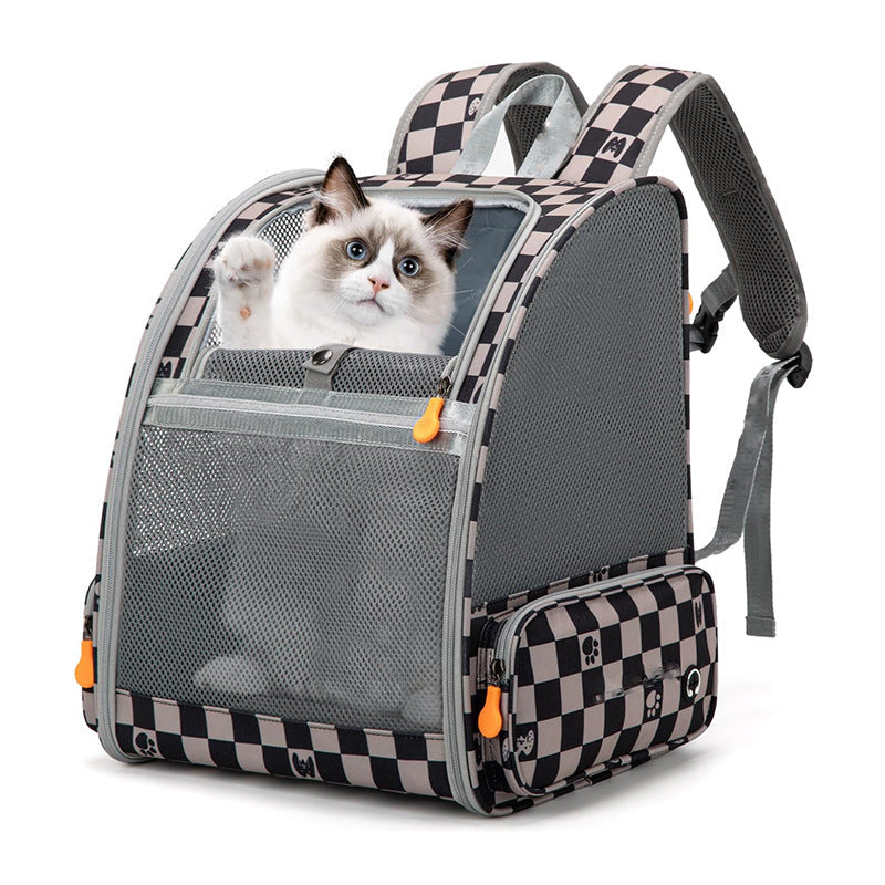Stylish Pet Backpack Carrier - Premium Portable Cat Backpack with Breathable Mesh, Perfect for Hiking & Everyday Adventures -dropshippingabc.com